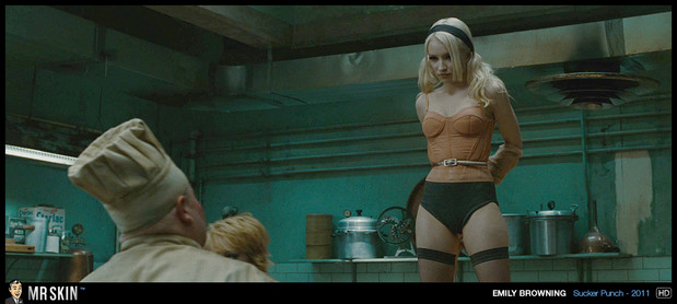 Emily Browning tied up; Celebrity 