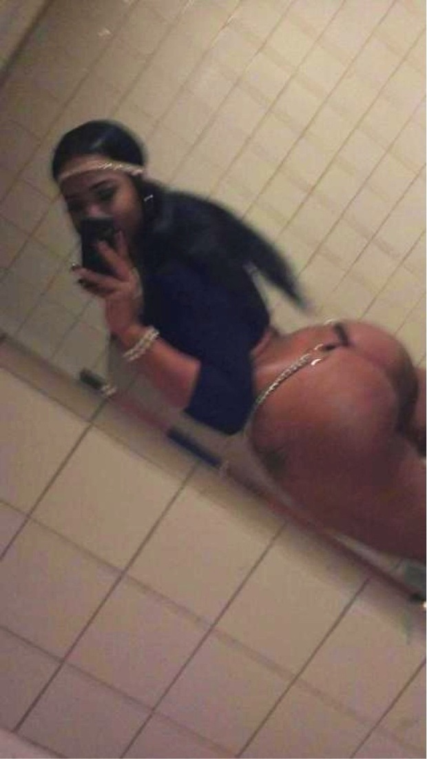 Cute girl with big ass in thong selfshot; Amateur Ass Babe Ebony Hot 
