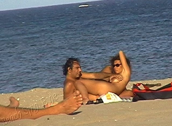 Cunts on Beach - Just a few metres from a busy beach, beach girl natural makes some noise and flash her nice tits!; Amateur Beach 