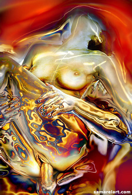 Golden fuck.
Erotic art by Samarel.; Hot 