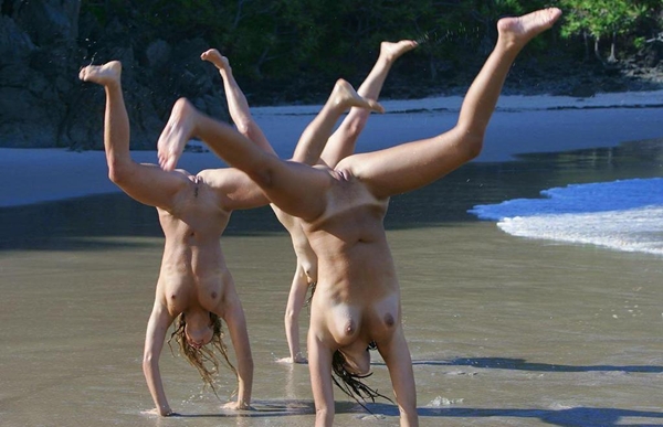 Fucking Beach - Blonde Lesbians Fucking On Nude Beach; Amateur Beach 