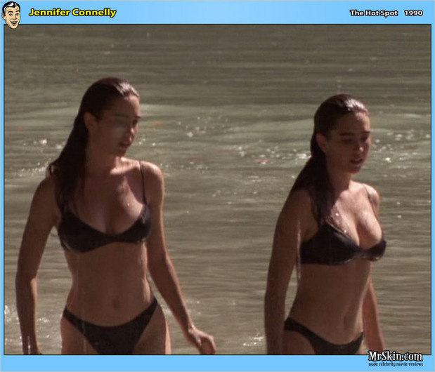 Jennifer Connelly looks hot in a black bikini; Celebrity Hot 