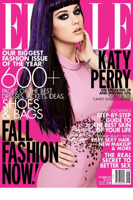 Katy on the Cover of Elle.; Celebrity SFW 