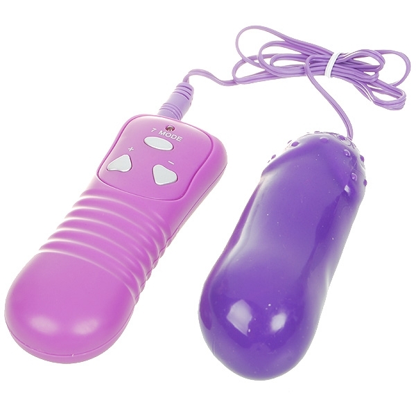 Cheap sale Eggplant Shaped Body Massager with 7-Mode Pulse + 4-Mode Vibration Strength Control (2*AA) online; Toys 