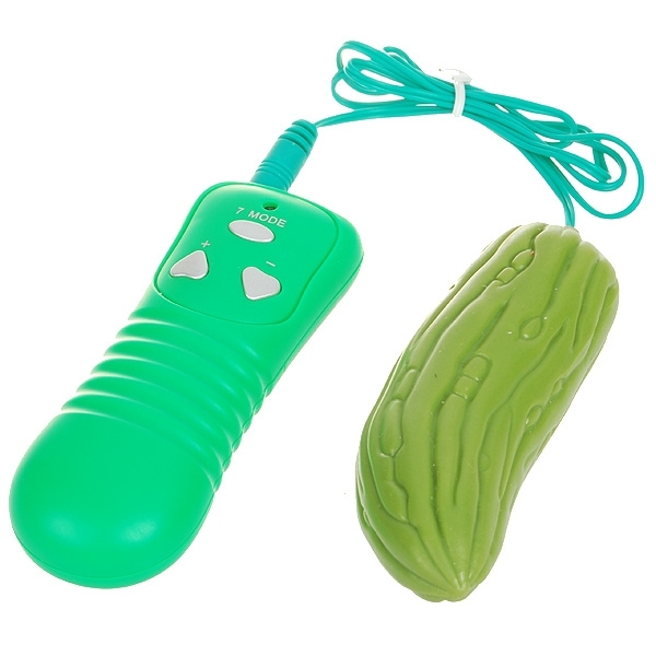 Cheap sale Bitter Gourd Shaped Body Massager with 7-Mode Pulse + 4-Mode Vibration Strength Control (2*AA) online; Toys 