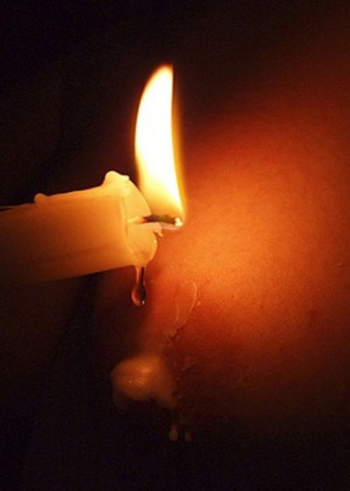 ...; BDSM Big Tits Candle 