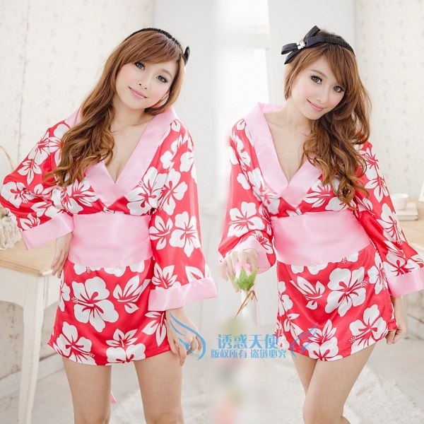 ...; Cute Dress Fun Japan Kimono Lingerie Love Mail Blue Package Pajamas Pussy Romantic Sakura Sexy Temptation Uniform 